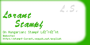 lorant stampf business card